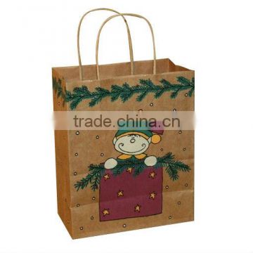 High quality customized christmas paper wine bags