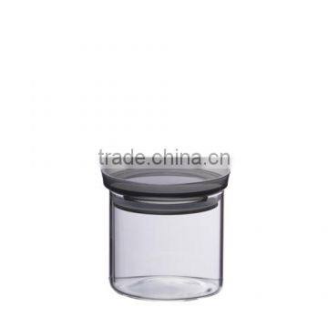 Wholesale Borosilicate Glass storage jars jars with plastic lid, 330ml