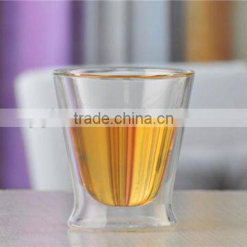 High Quality Borosilicate Clear Double Art Tea Cup