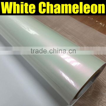 Chameleon Pearl White to pink Car Vinyl With Air Release Channels 1.52*20m/roll