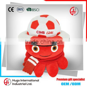 Hot selling Cheap Promotional Custom Gift Handwork Embroidery Designs Plush Cute Octopus Soft Toy