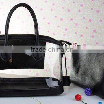 Strong leather tote bag