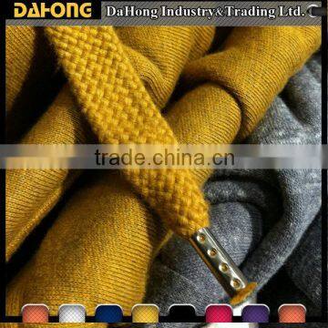 OEM manufacturer colored flat metal end drawstring bag cord