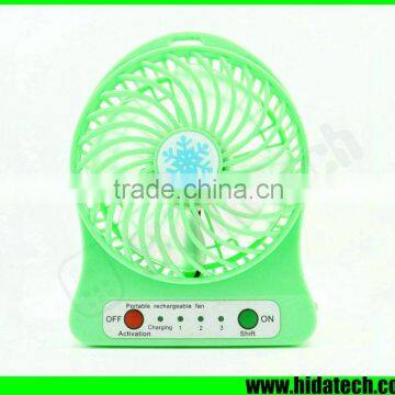 Wholesale Rechargeable Battery Hand Fan with LED Light Cheap Mini Fan