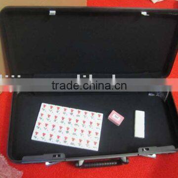 mahjong black hard shell plastic case