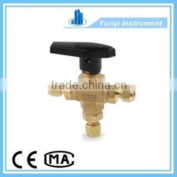 High performance three way ball valve