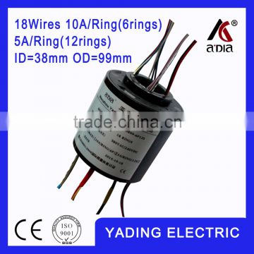 SRH 3899- 6p12s Through bore slip ring ID38mm. OD99mm.18Wires, 10A x6wires 5Ax12wires                        
                                                Quality Choice