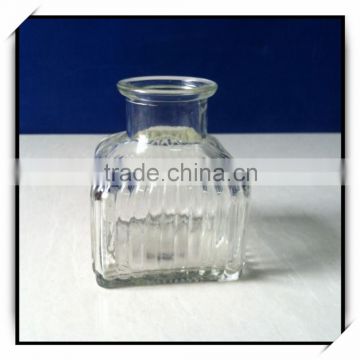 200ml square ribbed glass aroma bottles with cork DH335