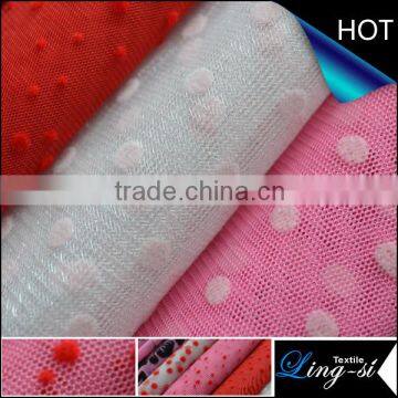 Flocked Tull Fabric for Dress
