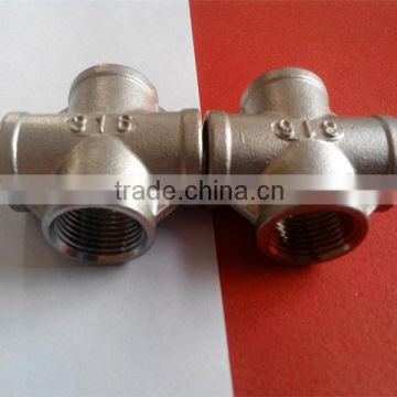 ss 304 316 investment casting alloy jewelry cross pipe fitting