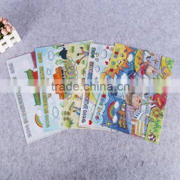 students stationery plastic single page pp file folder a4 l shape file folder folding document holder