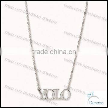 YOLO pendant necklace cheap necklace fashion jewelry