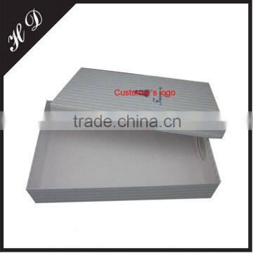 White cardboard paper t shirt box