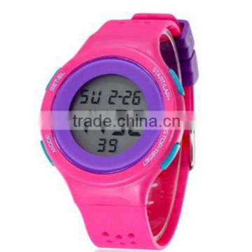 Hot selling girls candy color silicone custom digital watch