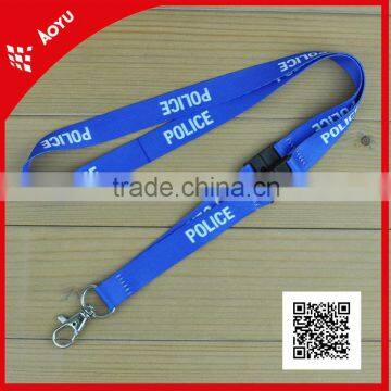 fashion polyester printed keychain neck strap custom