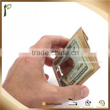 Popwide Genuine Leather/PU Card Holder With Money Click, Card Wallet, Coin Card Holder Organizer photo-2
