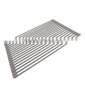 Drain Dishes Kitchen Heat Protect Durable Over the Sink Roll Up Drying Mat photo-2