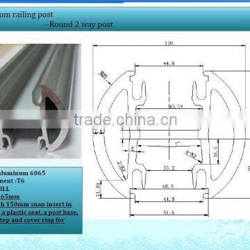 Shenzhen Launch Aluminum Glass Balustrade With Plastic Insert to Hold 1/2" Glass photo-4