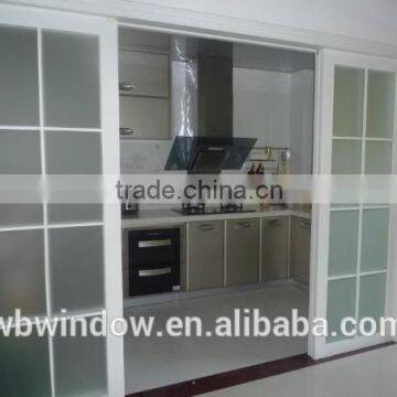 French style high quality kitchen pvc sliding doors