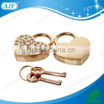 New brand mini gold lock for bracelets pendant with rhinestones