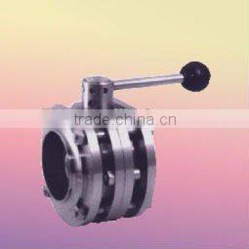 304/316L Sanitary Stainless Steel Butterfly Valve welded