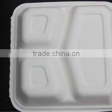 2014 USA FDA disposable biodegradable hotel fast food bagasse paper box