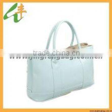 2014 wholesale beautiful color pu leather tote handbag