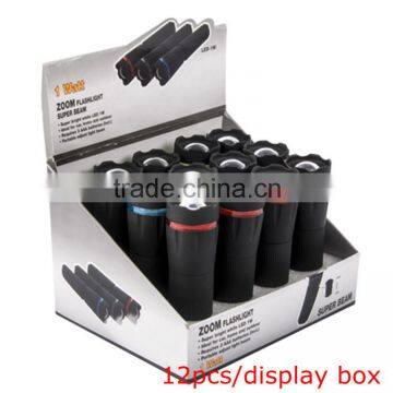 1W Powerful Led Colorful Promotional Zoom Flashlight With Color Ring photo-5