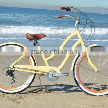 Chinese factory price 7 speed steel beach cruiser bike for women /Logo customized specialize beach cruiser bicycle KB-BC-M160005