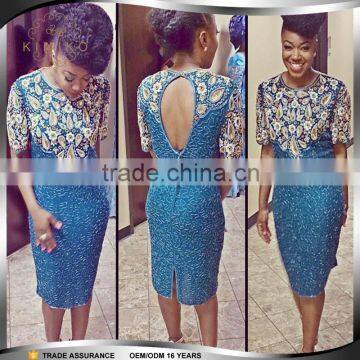 High Quality Embroidery Beaded Dashiki Party Dresses Made in China