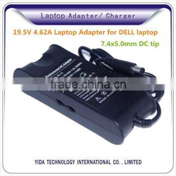 100% original high quality laptop adapter charger for Dell 19V4.62A 7.4X5.0