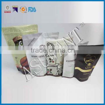 Factory price drip foil coffee bag wholesale stand up matte white zipper and valve bag