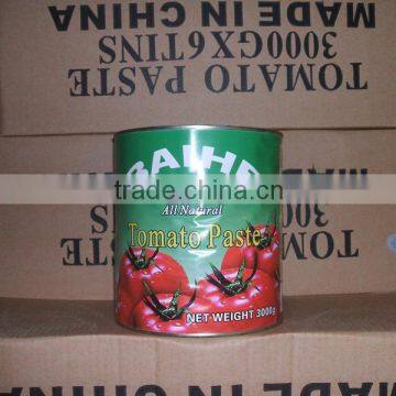 28/30 Tomato Paste With Client's Private Label 70g - 3000g