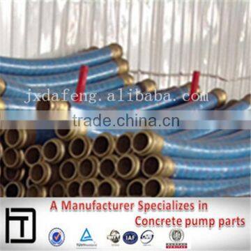 Concrete pump Parts, 2 Ends Steel Wire braided rubber hose, DN125 5"*4M, 4layer,