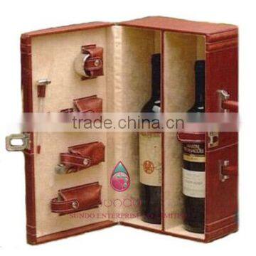 elgant leather wine gift boxes wholesale