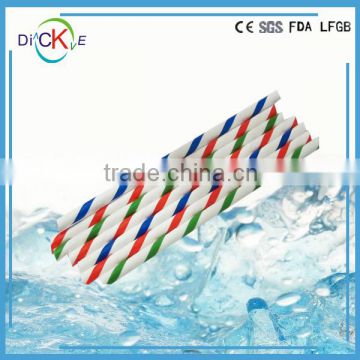 PVC bpa free double colors striped drinking straw for children