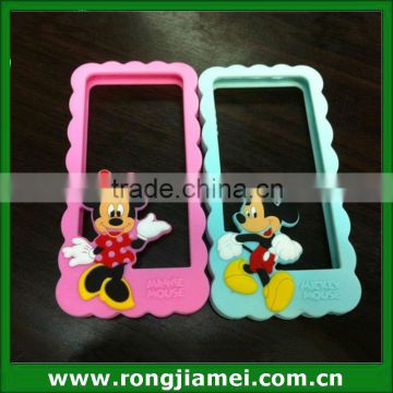 Soft Cute 3D Silicone Phone Case Frame For IPhone Minnie mickey