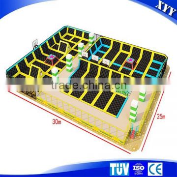 Hot Sale Commercial Trampolines Park With Ball Pool and Basketball Hoop