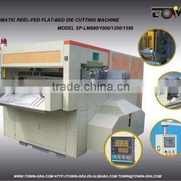 reel fed flat bed die cutting machine