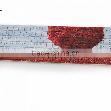 dropship hot sell heat transfer printed customize usb keyboard