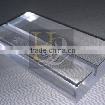 Acrylic material made in China square menu stand base acrylic card holder