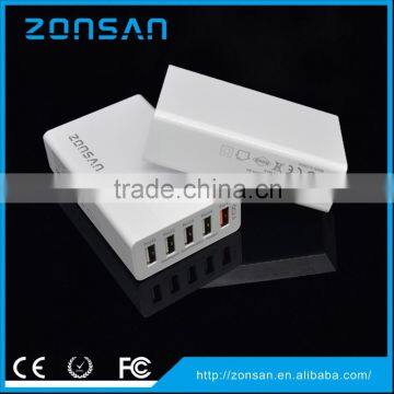 5-PORT USB Travel Charger Qualcomm Quick Charger 2.0