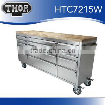 Thor 72 inch 15 drawer stainless steel tool storage cabinet