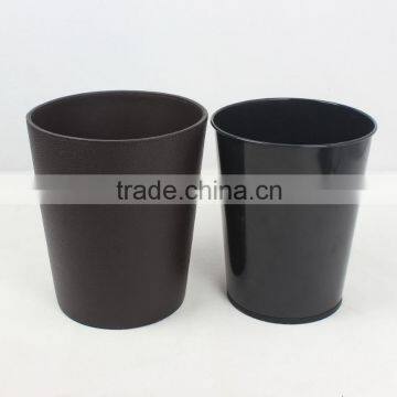 Hotel Leatherette waste can, trust can with metal liner