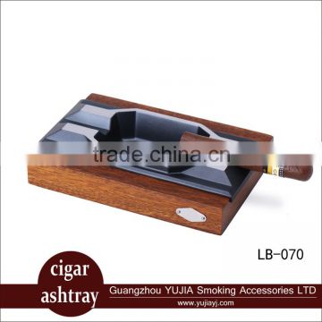 zinc alloy custom wooden cigar ashtray