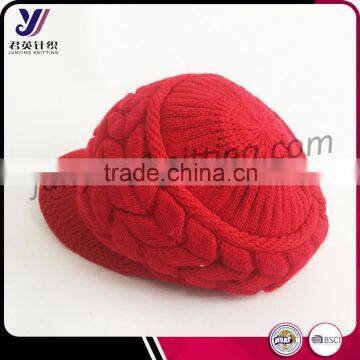 Fashionable Jacquard Wool Felt Winter Knitting Hats and Caps Visor Support Small Orders(Accept the Design Draft) photo-2