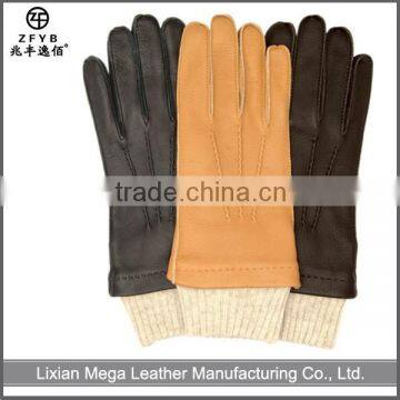 Men's Dress Deerskin Leather Gloves with Cashmere Lining