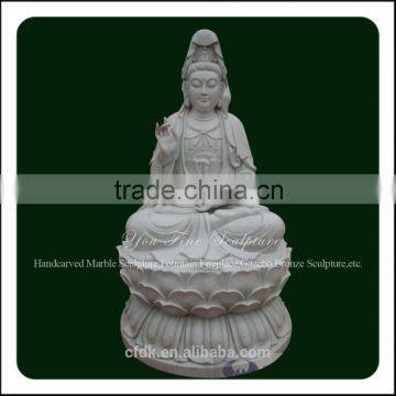 Hand Carved Guanyin Buddha Marble Carving