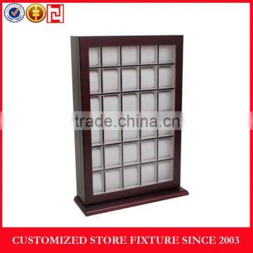 hot seller small wooden glass jewelry display box