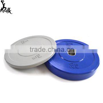 Solid rubber bumper plate for weightlifting